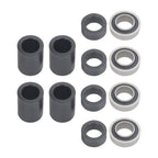 2 Pack 14.5-4.00-8" Flat Free Wheelbarrow Tire And Wheel - Solid Tire Black Hub