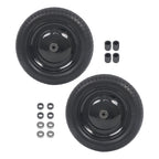 2 Pack 14.5-4.00-8" Flat Free Wheelbarrow Tire And Wheel - Solid Tire Black Hub