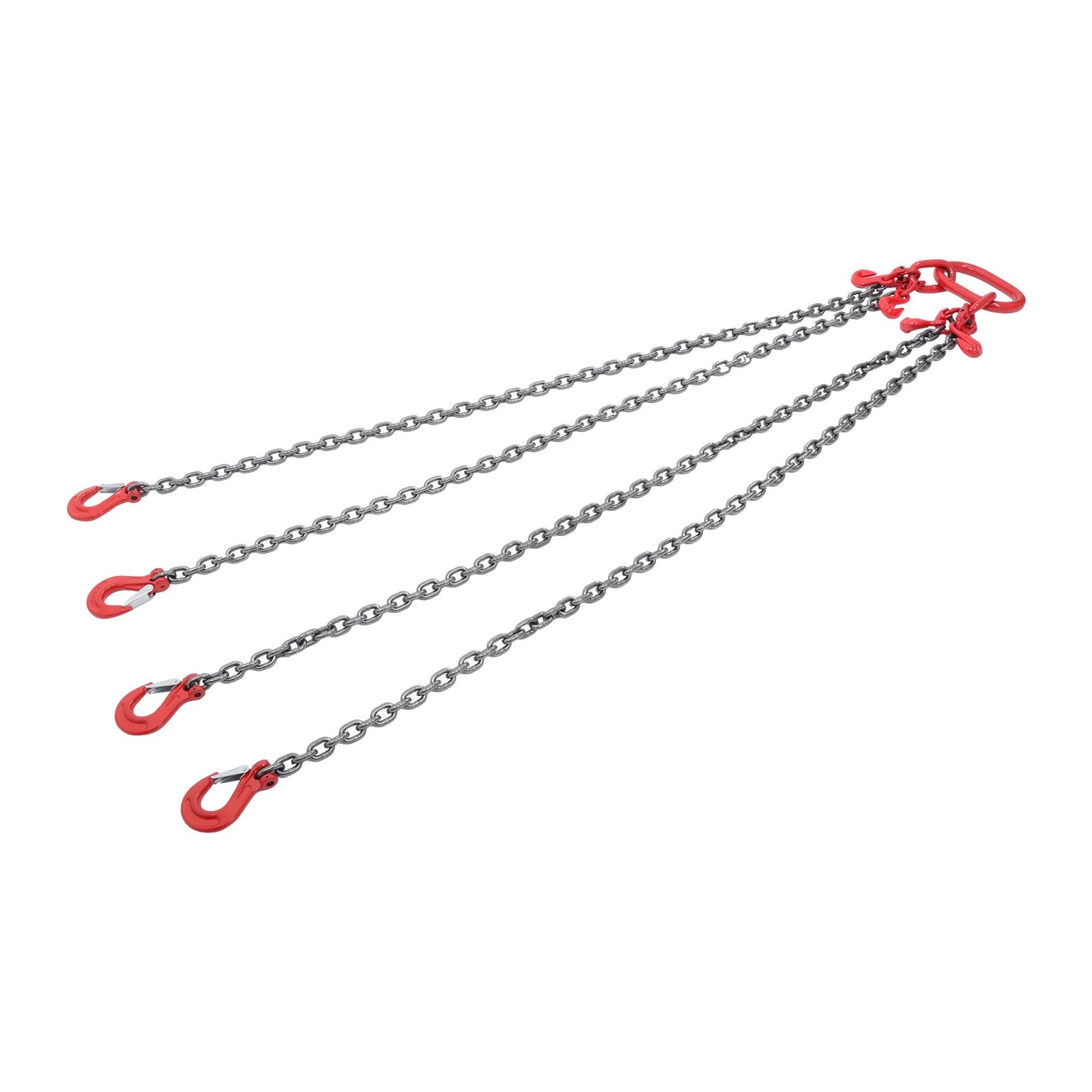 5/16" x 5' Chain Sling 11000 lbs 4 Legs G80 Lifting Chain with Grab Hooks