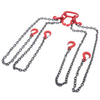 5/16" x 5' Chain Sling 11000 lbs 4 Legs G80 Lifting Chain with Grab Hooks