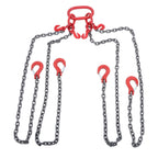 5/16" x 5' Chain Sling 11000 lbs 4 Legs G80 Lifting Chain with Grab Hooks