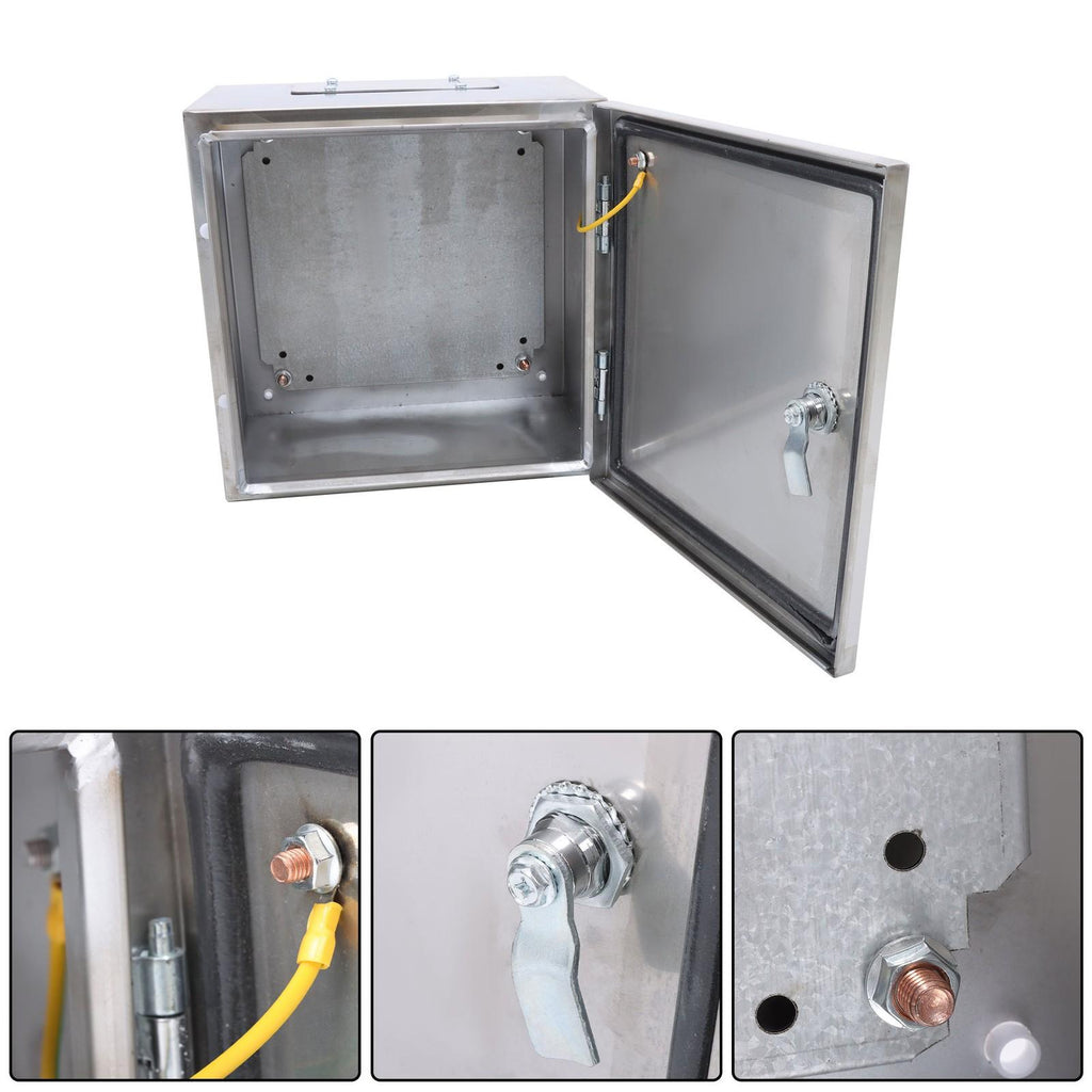 Durable 12x12x8 Stainless Steel Weatherproof Electrical Box with IP66