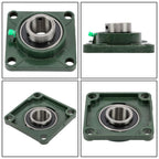 4PCS UCF208-24 Pillow Block Bearing 4-Bolt Self-Aligning 1-1/2" Bore Solid Base