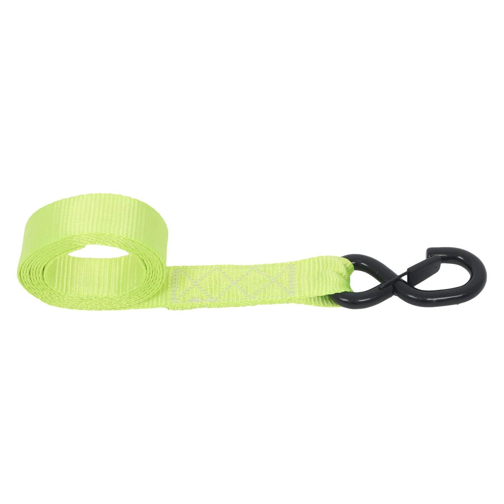 Ratchet Straps (4 Pack) - 5208 lbs Break Strength 1.6"x8' Green Tie Down Straps