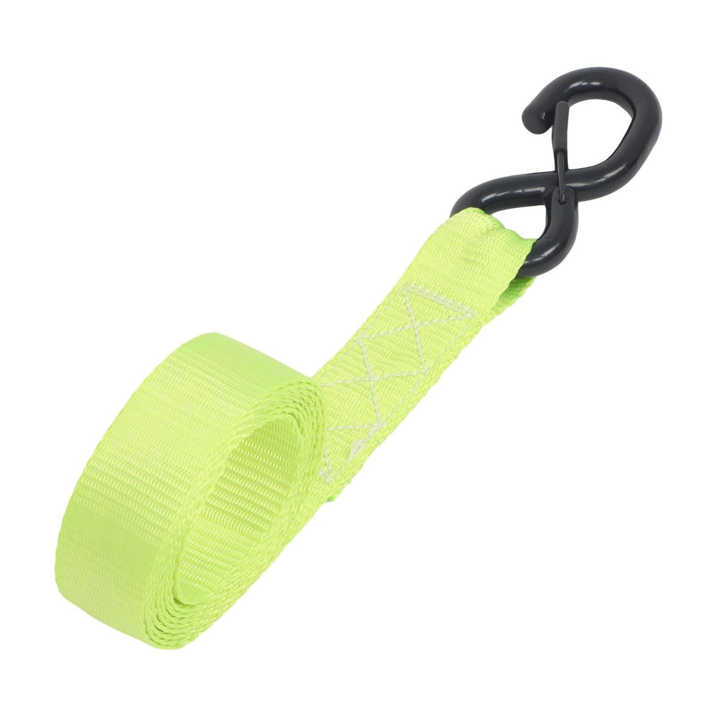 Ratchet Straps (4 Pack) - 5208 lbs Break Strength 1.6"x8' Green Tie Down Straps