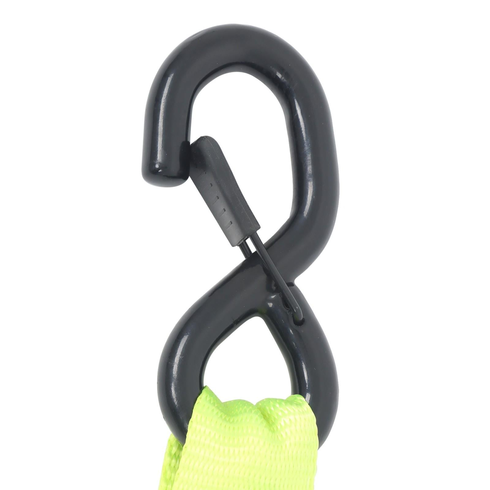 Ratchet Straps (4 Pack) - 5208 lbs Break Strength 1.6"x8' Green Tie Down Straps