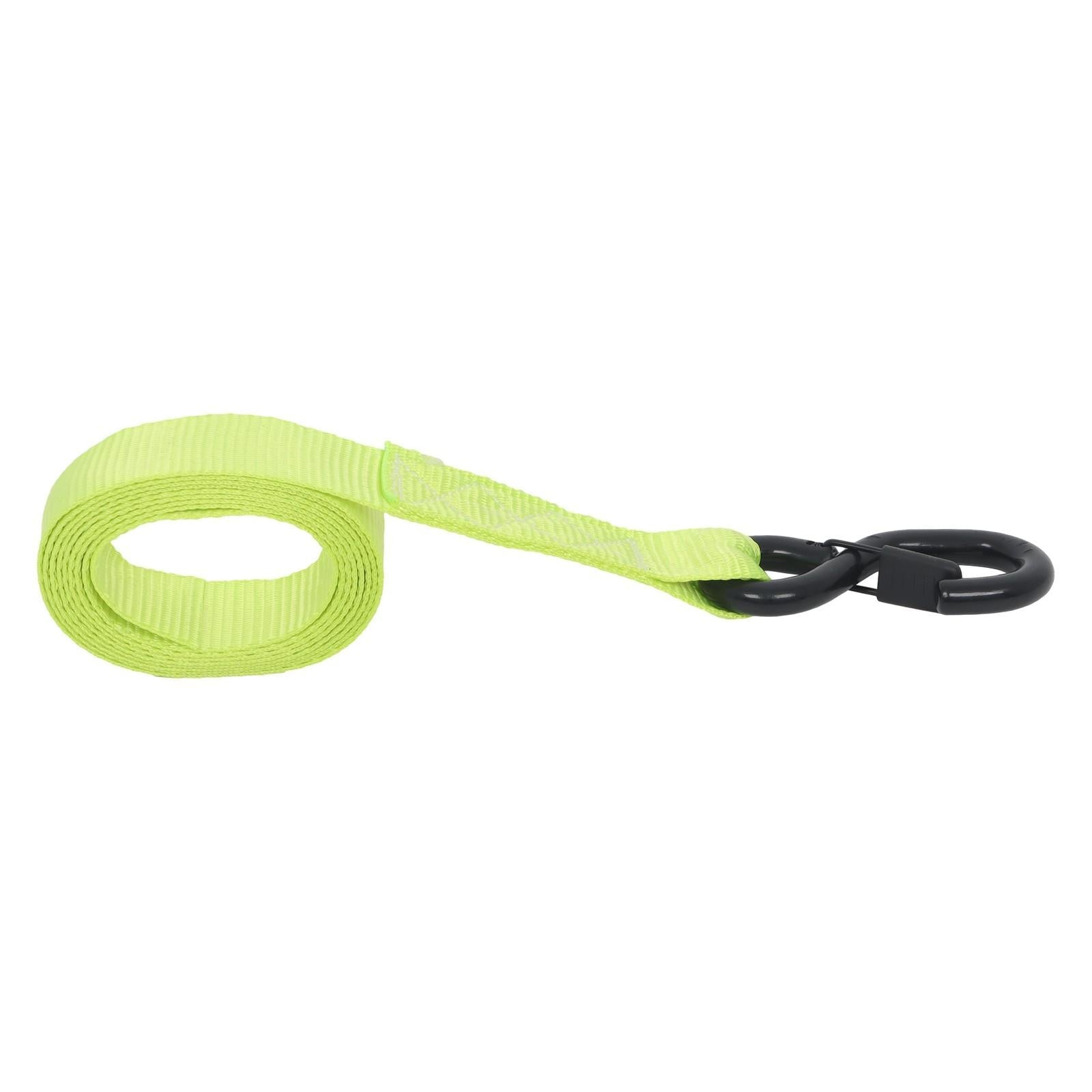 Ratchet Straps (4 Pack) - 5208 lbs Break Strength 1.6"x8' Green Tie Down Straps