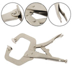10 Pcs 11" Adjustable Locking C-Clamp Pliers Grip With Swivel Pad Vise Jaws