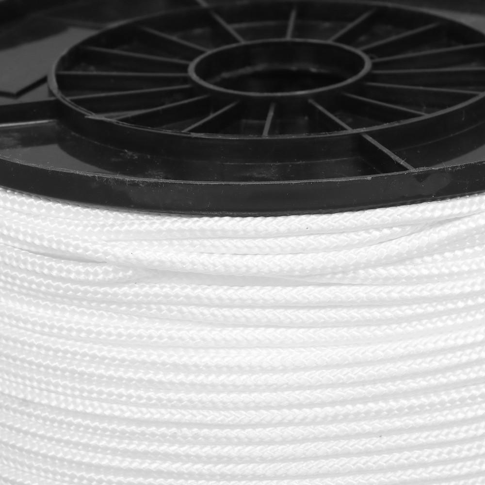 3/16 Inch Nylon Rope 1000 Foot Spool 100% Nylon Solid Braid Rope Dyeable White