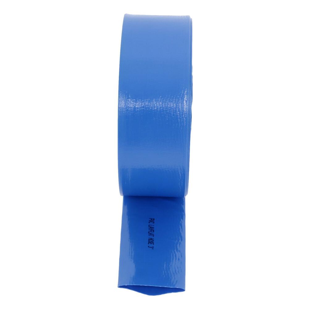 3" x 100 ft Pool Backwash Hose Blue PVC Lay Flat Water Discharge Pump Hoses