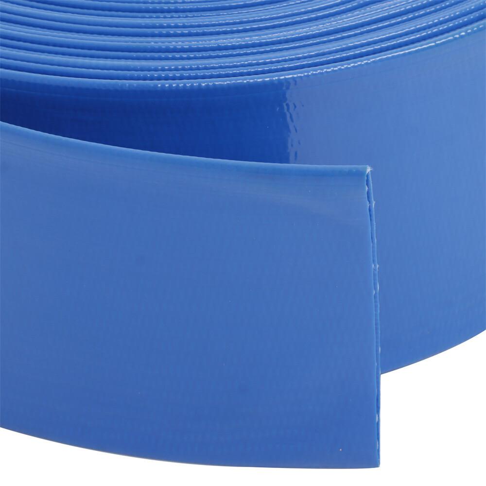 3" x 100 ft Pool Backwash Hose Blue PVC Lay Flat Water Discharge Pump Hoses