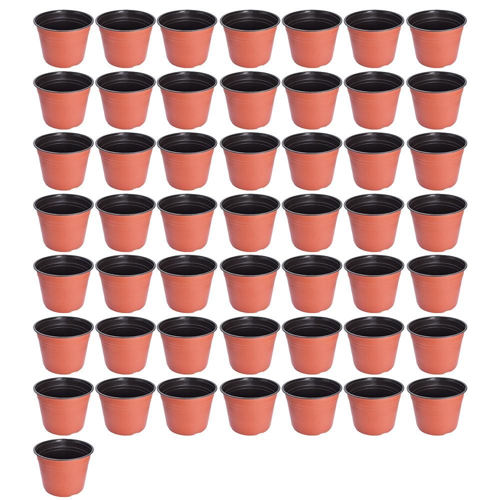 Garden Flower Nursery 50 PCS Plastic Pots Seedlings Pot Plant Container Seed