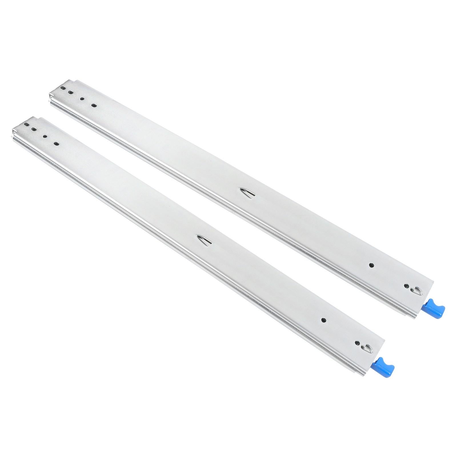 28 Inch Locking Drawer Slides 500lb Load Ball Bearing Full Extension Rails
