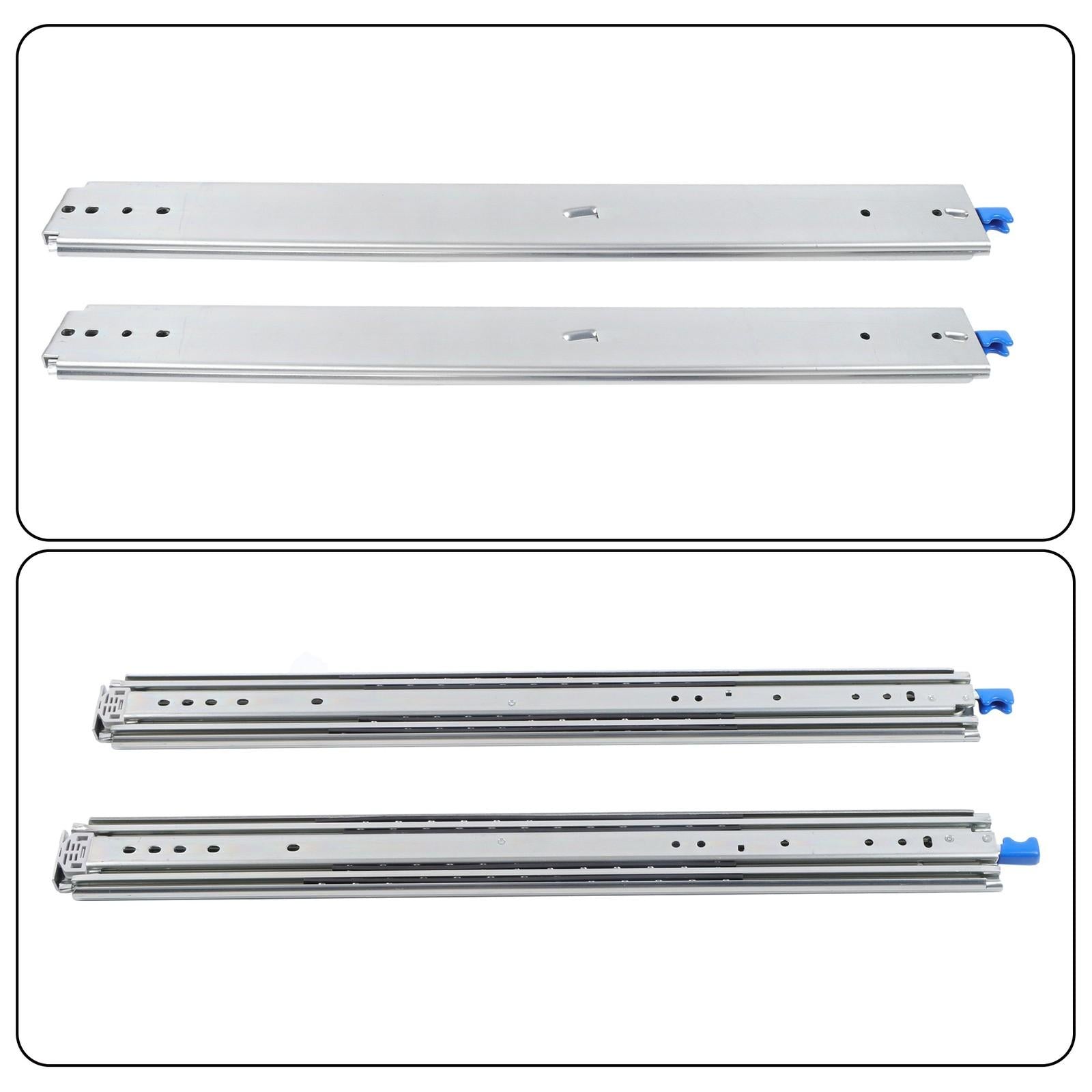 28 Inch Locking Drawer Slides 500lb Load Ball Bearing Full Extension Rails