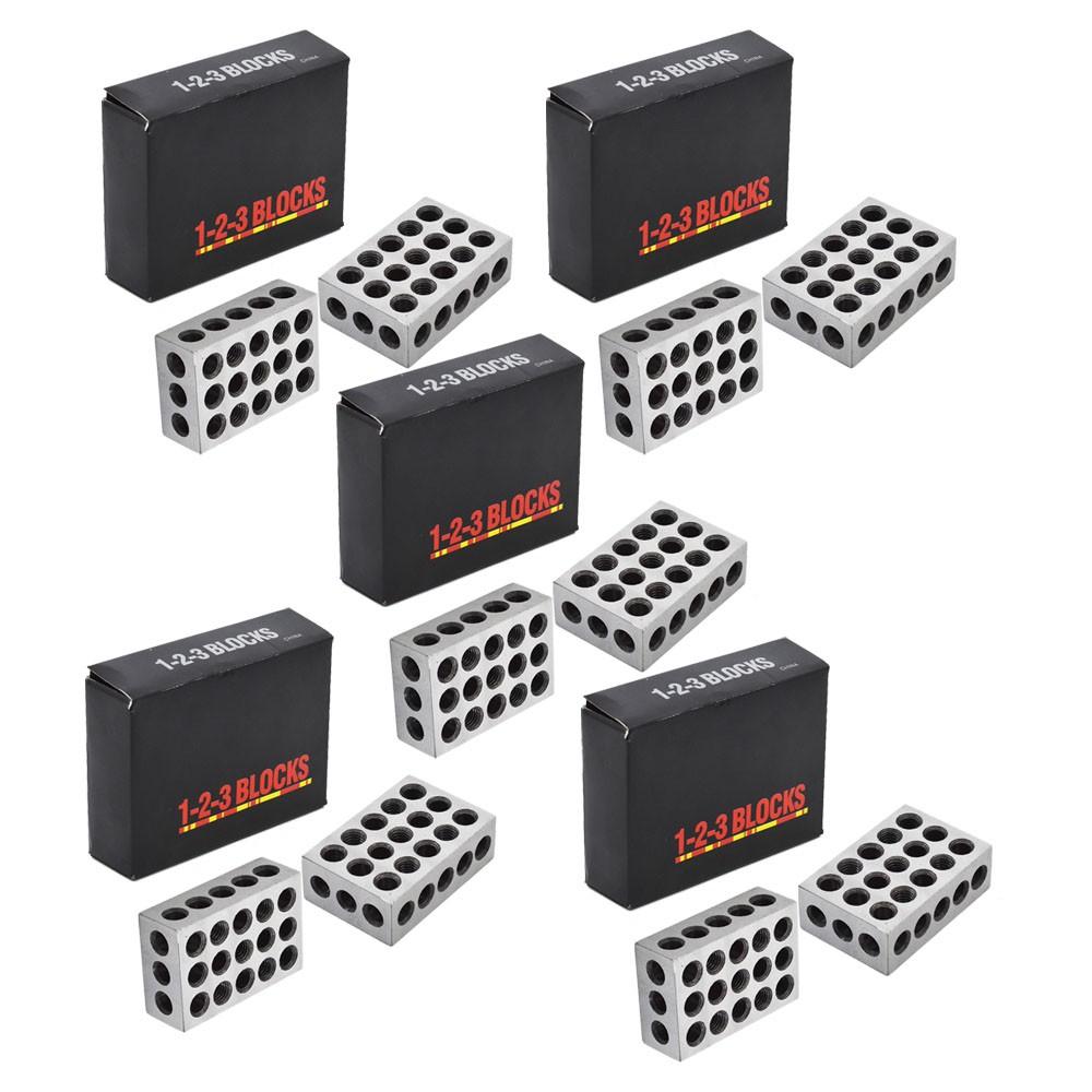 1-2-3 blocks 23 holes .0002" MACHINIST 123 5 MATCHED PAIRS ULTRA PRECISION