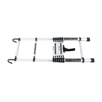 Telescoping Ladder With Hooks & Non-Slip Feet 8.5 FT -Aluminum Telescopic Ladder