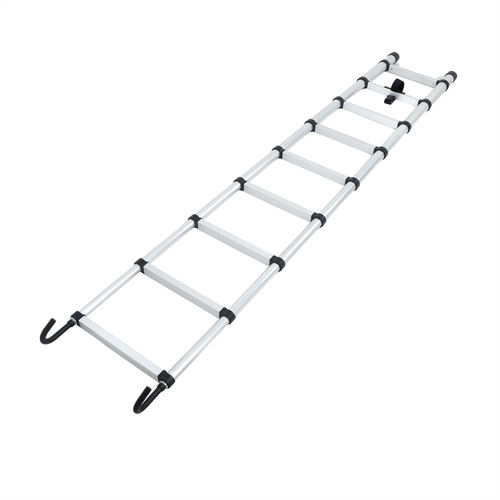 Telescoping Ladder With Hooks & Non-Slip Feet 8.5 FT -Aluminum Telescopic Ladder