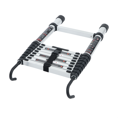 Telescoping Ladder With Hooks & Non-Slip Feet 8.5 FT -Aluminum Telescopic Ladder