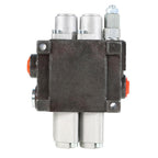 2 Spool Hydraulic Monoblock Double Acting Control Valve, 11GPM, SAE Ports