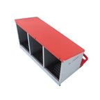 Heavy-Duty 3 Holes Coop Metal Chicken Egg Lay Chicken Nest Box With Lided Cover