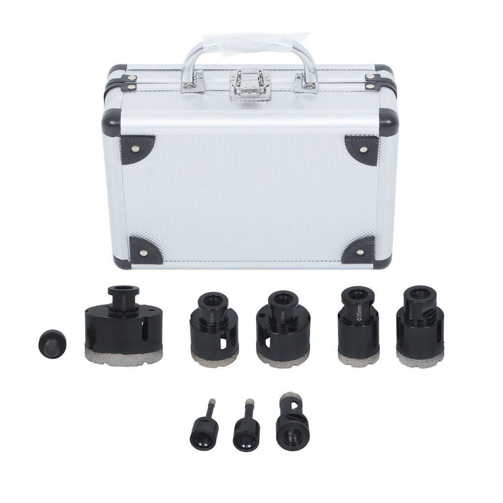 Set Ceramic Marble Tile Kit Tool Diamond Hole Saw Set M14 Thread 6-68mm (Qty9)