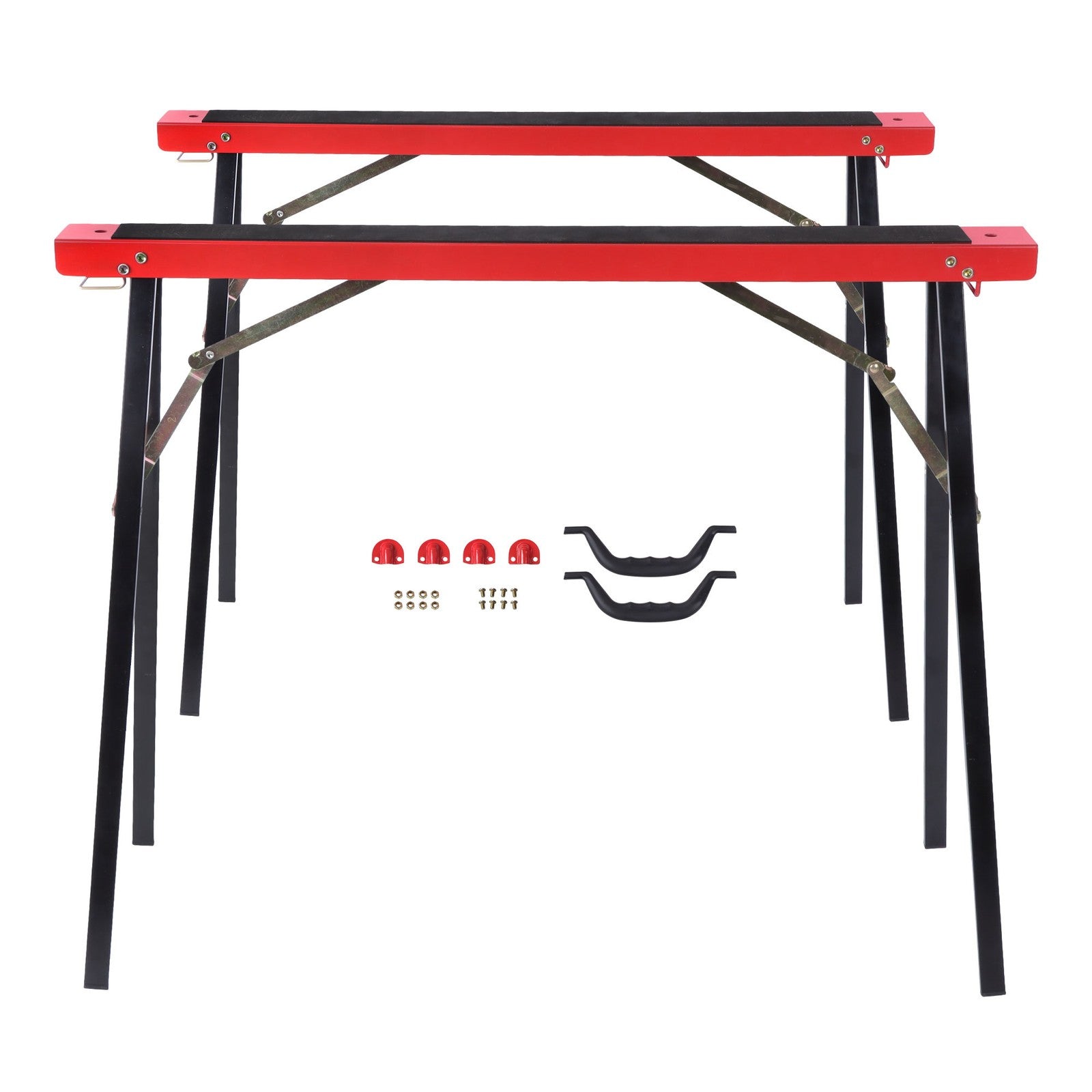 2 Pack Saw Horse Portable Folding Legs Sawhorse Heavy Duty 440 Lbs Capacity