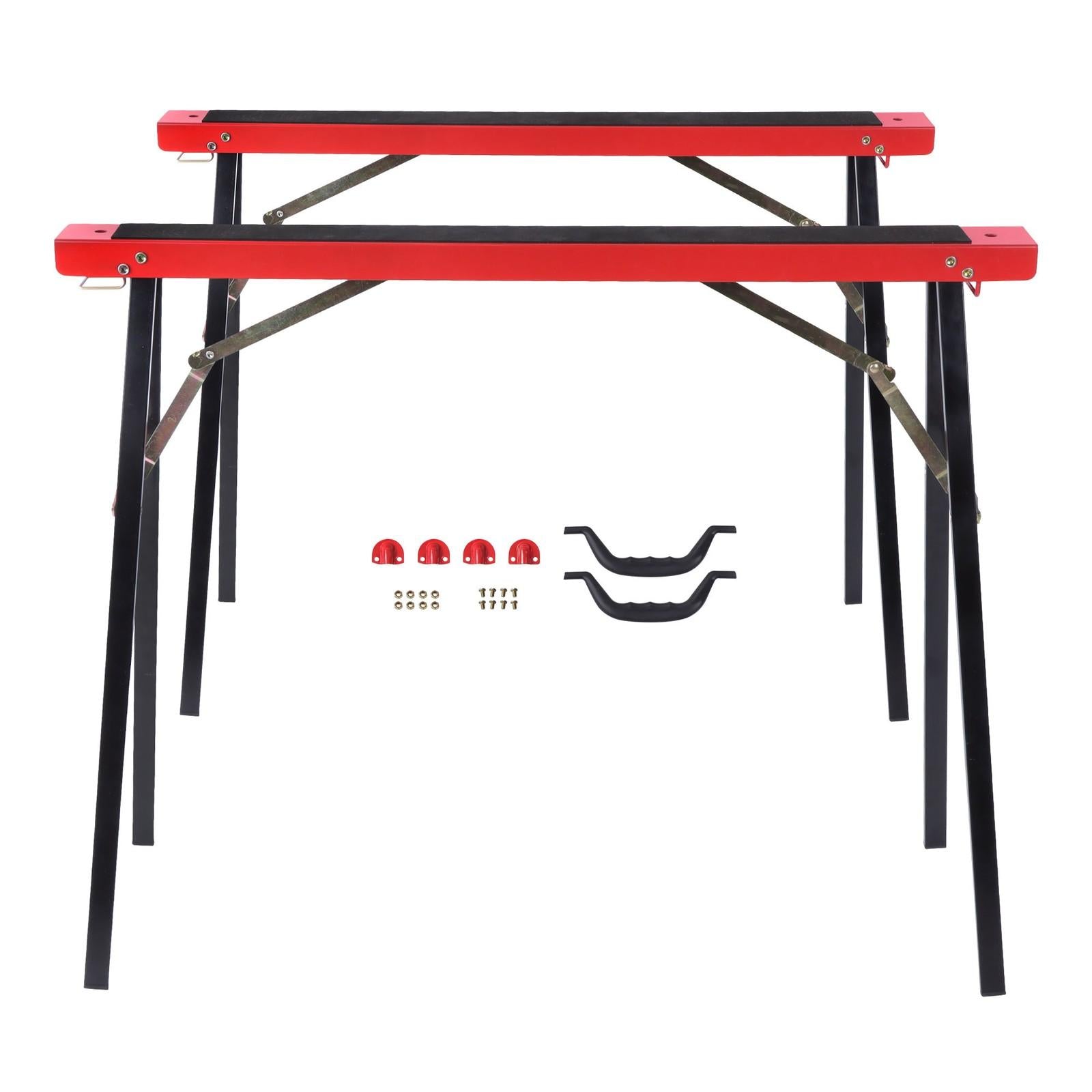 2 Pack Heavy Duty Saw Horse Portable Folding Legs Sawhorse 440 lbs Capacity