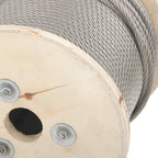 3/16" x 250ft Stainless Steel Cable 7x19 Strands T304 Wire Rope 3700 lbs Load