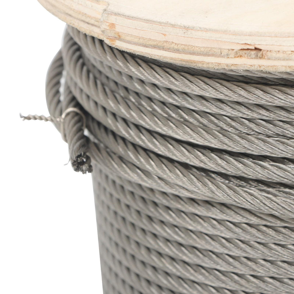 3/16" x 250ft Stainless Steel Cable 7x19 Strands T304 Wire Rope 3700 lbs Load