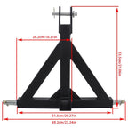 3 Point Trailer Hitch Tow Drawbar 2" Adapter Attach For Category 1 Tractor
