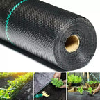 Heavy Duty PE 6x200FT Black Weed Barrier Landscape Fabric Woven Ground Cover