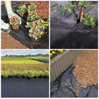 Heavy Duty PE 6x200FT Black Weed Barrier Landscape Fabric Woven Ground Cover