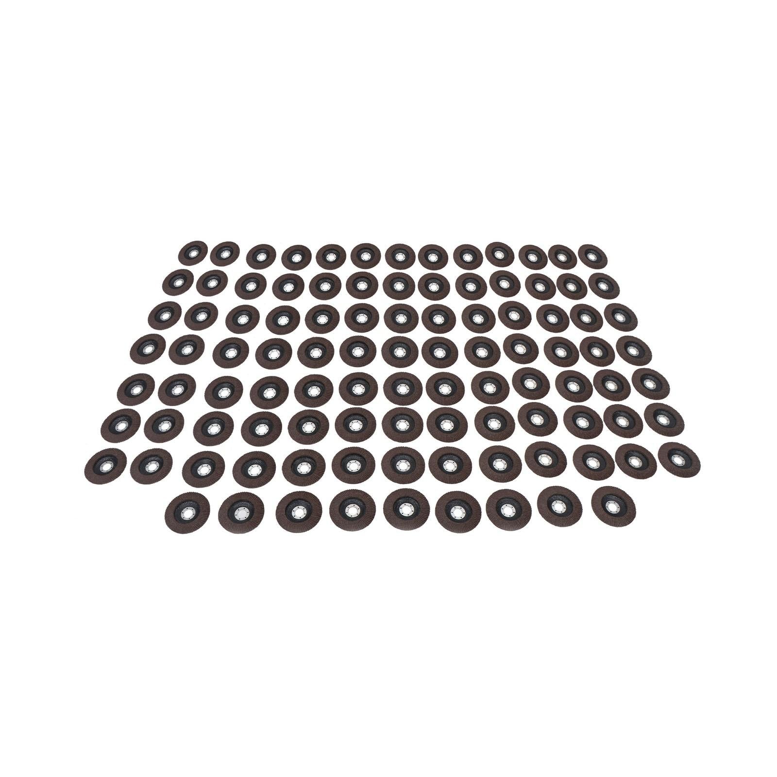 100 Pcs Premium Zirconia Grinding Flap Disc 4-1/2" × 7/8" Flap Disc 40 Grit Grey