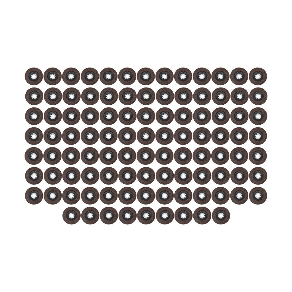 100 Pcs Premium Zirconia Grinding Flap Disc 4-1/2" × 7/8" Flap Disc 40 Grit Grey