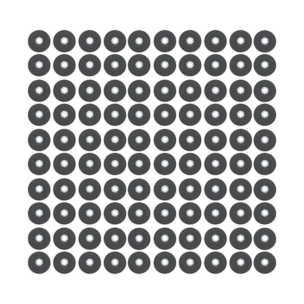 100 Pcs Premium Zirconia Grinding Flap Disc 4-1/2" × 7/8" Flap Disc 40 Grit Grey