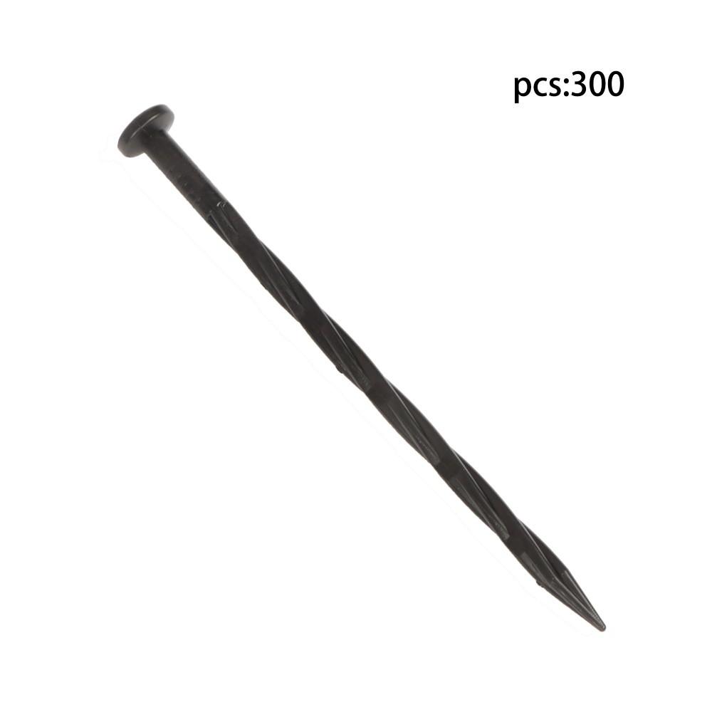 300 Pcs Plastic Spikes 8 Inch Landscape Edging Anchoring Garden Stakes Lawn Yard