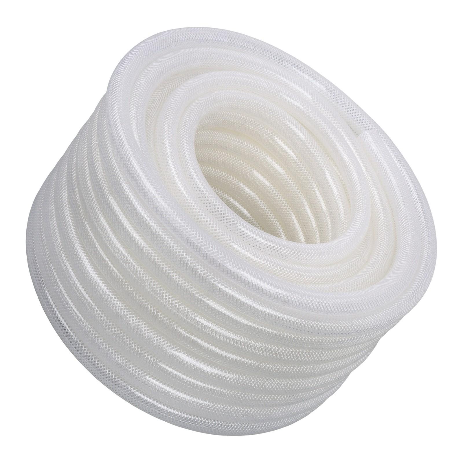 1/2" ID 3/4" OD 100ft Flexible PVC Hose, Heavy Duty Reinforced Braided