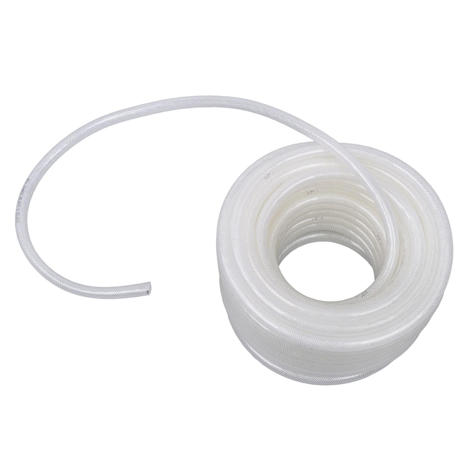1/2" ID 3/4" OD 100ft Flexible PVC Hose, Heavy Duty Reinforced Braided