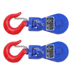 2 ton Snatch Block with Hook(2 Pack) 3" Sheave 3/8 Inch Wire Rope Snatch Pulley