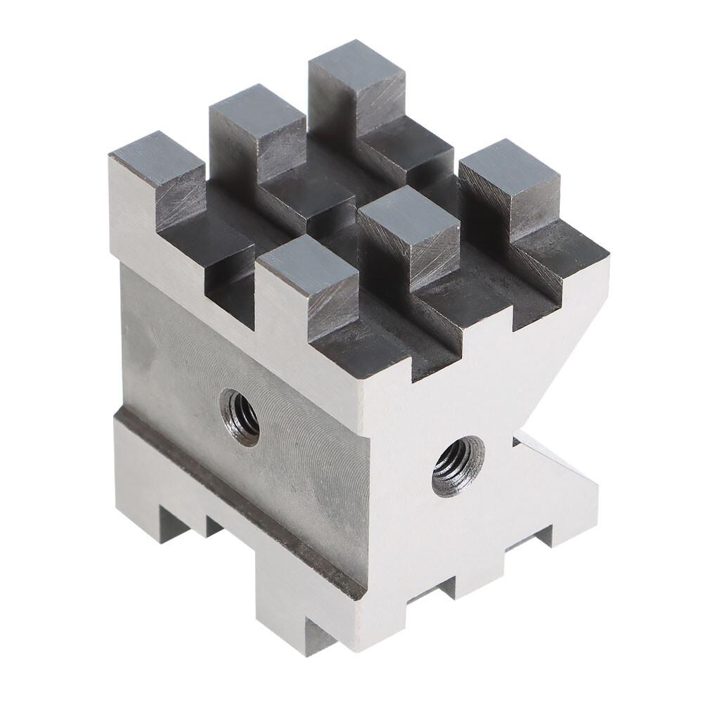 Multi-Use 2-3/8"x2-3/4"x2" V-Block and Clamp Set Hardened Steel Precision 2 Pack