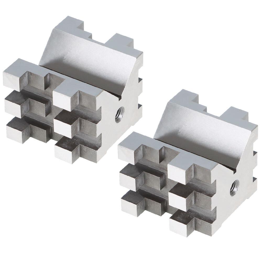 Multi-Use 2-3/8"x2-3/4"x2" V-Block and Clamp Set Hardened Steel Precision 2 Pack