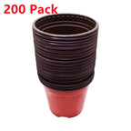 200 Pack 20.5x18x15cm Plastic Plant Flower Pots Nursery Seedlings Growing Pot