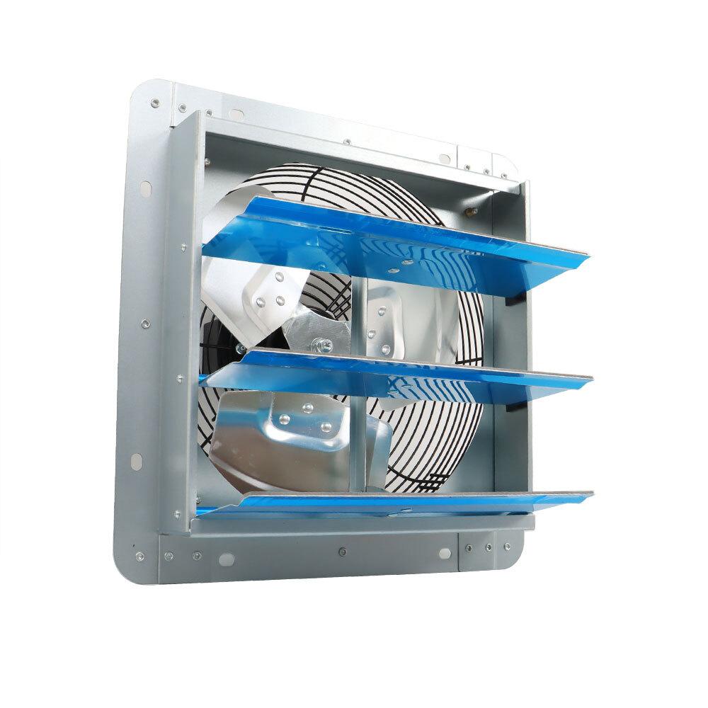 Aluminum 12" Wall Mounted Shutter Exhaust Fan High Speed With Controller 1620RPM