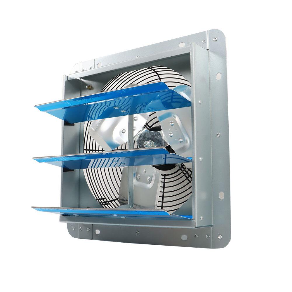 Aluminum 12" Wall Mounted Shutter Exhaust Fan High Speed With Controller 1620RPM