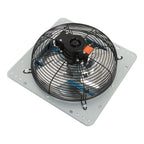 Aluminum 12" Wall Mounted Shutter Exhaust Fan High Speed With Controller 1620RPM