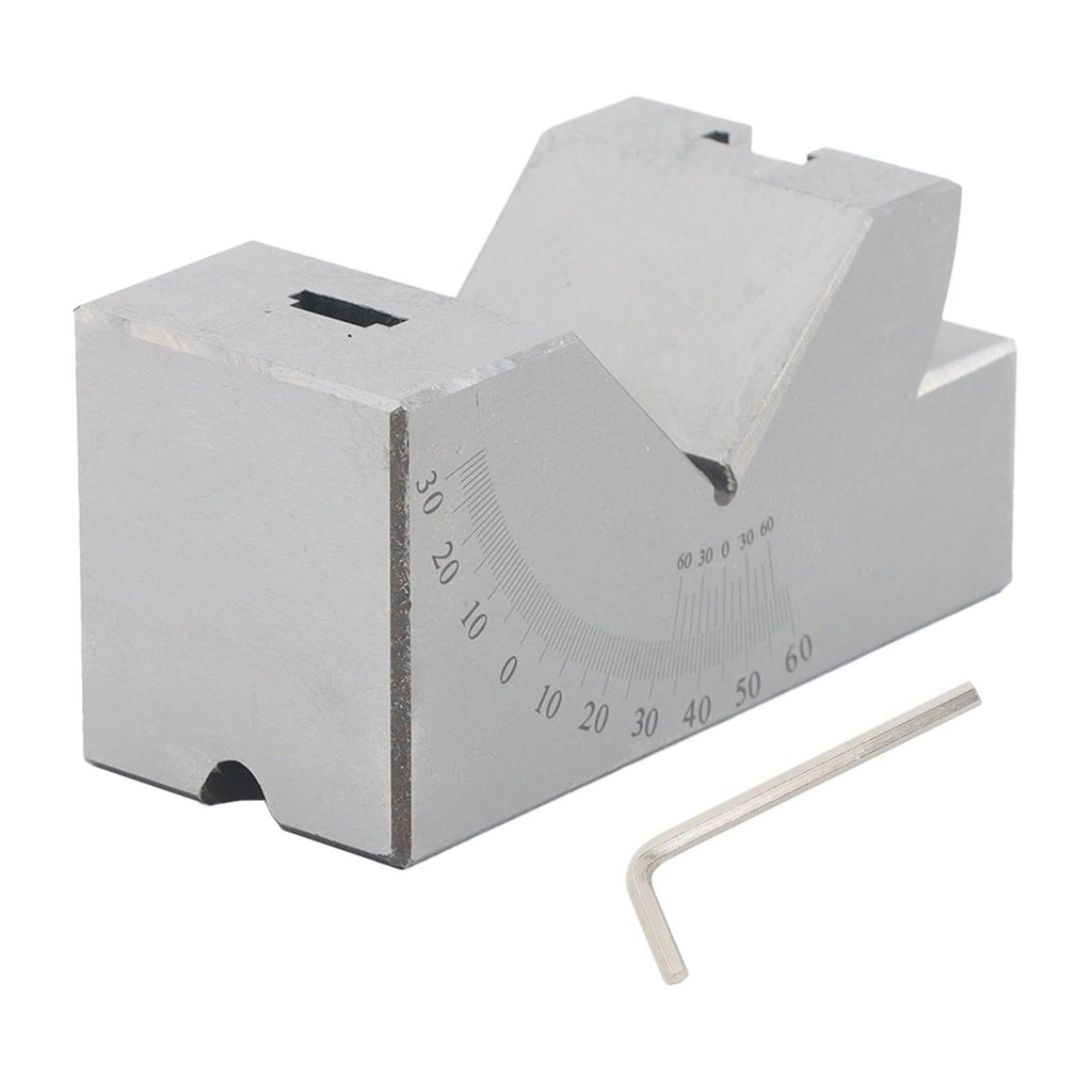 4”x1-13/16" Precision Angle Block with 0-60° V Groove for Machining
