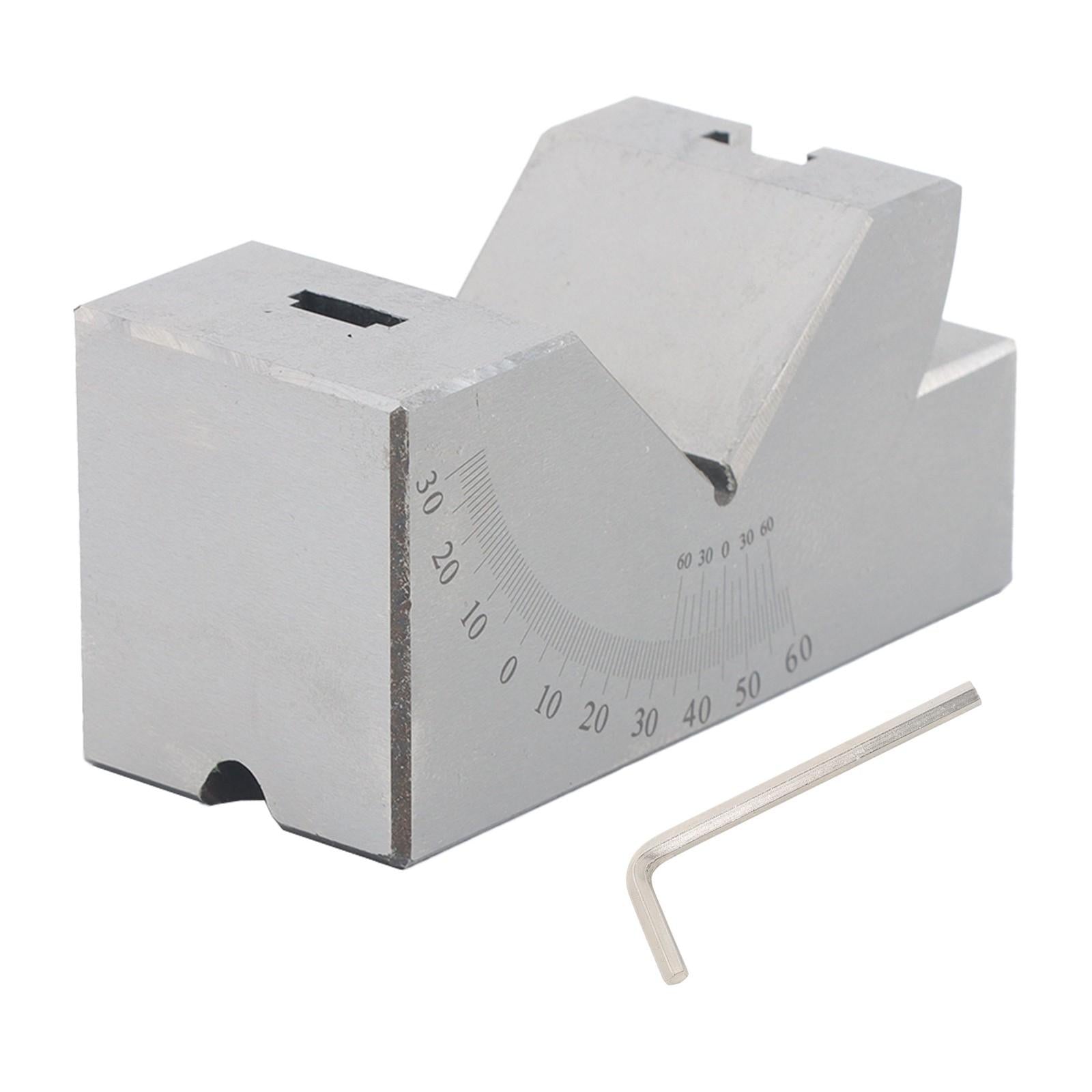 4”x1-13/16" Precision Angle Block with 0-60° V Groove for Machining