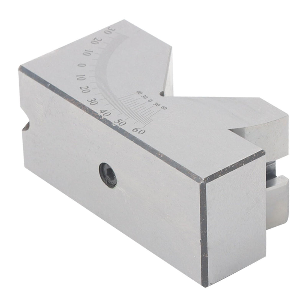 4”x1-13/16" Precision Angle Block with 0-60° V Groove for Machining