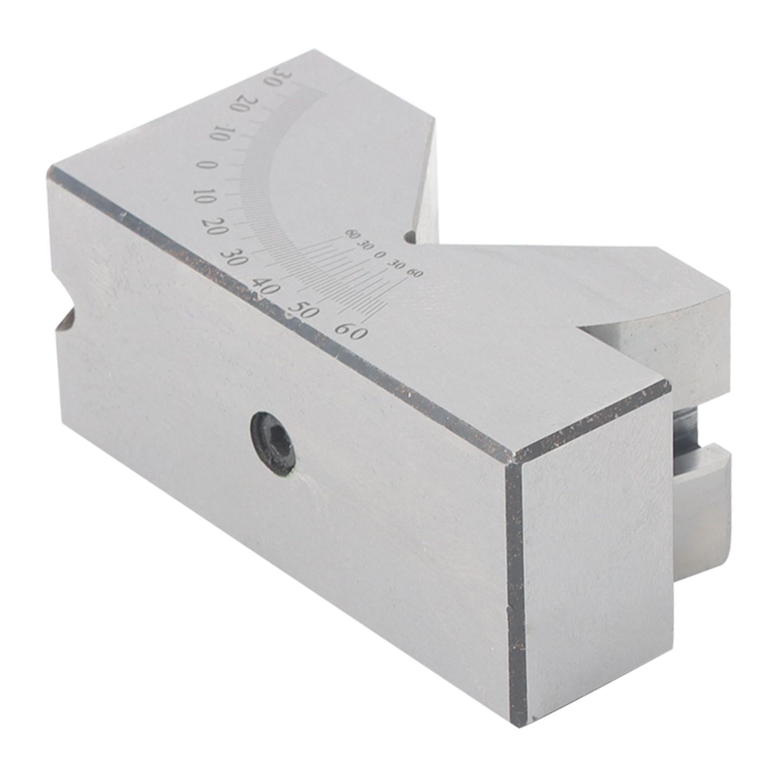4”x1-13/16" Precision Angle Block with 0-60° V Groove for Machining