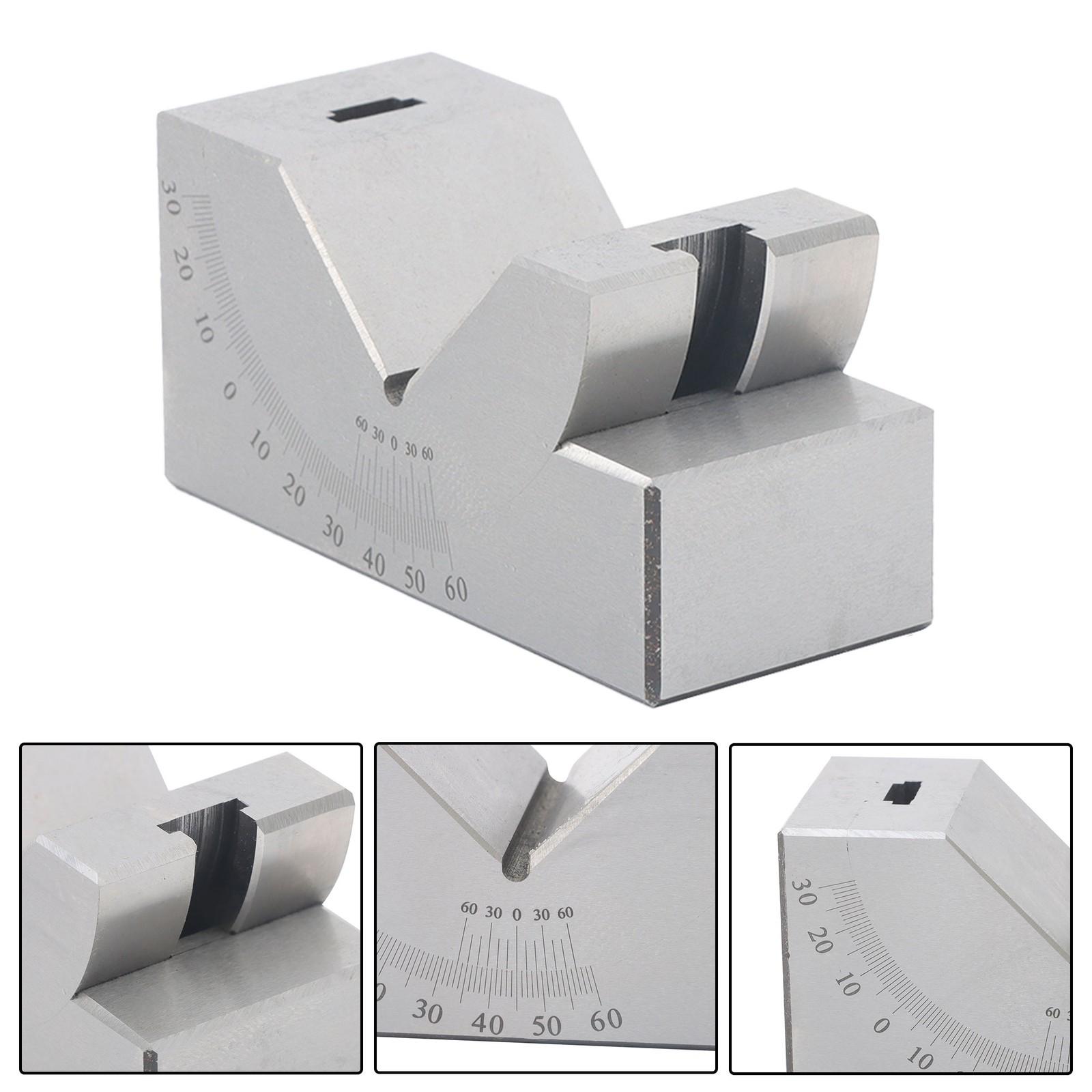 4”x1-13/16" Precision Angle Block with 0-60° V Groove for Machining